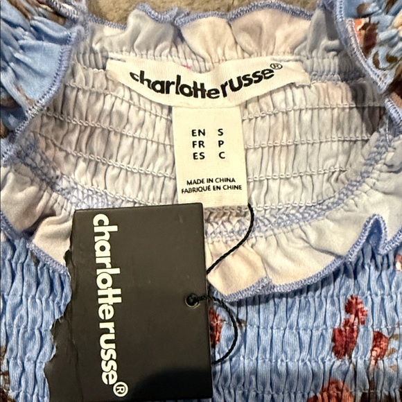 Charlotte Russe Blue Floral Mini Dress - Picture 2 of 4